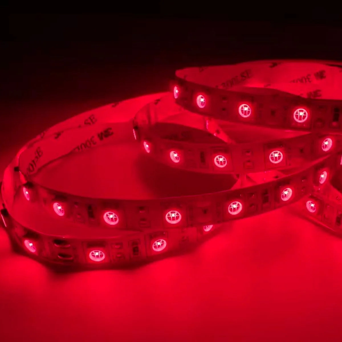LightingWill 660–670nm SMD5050 DC12V Red LED Strip Light – 30/60/120 LEDs/m, 5 Meters, IP00/IP65