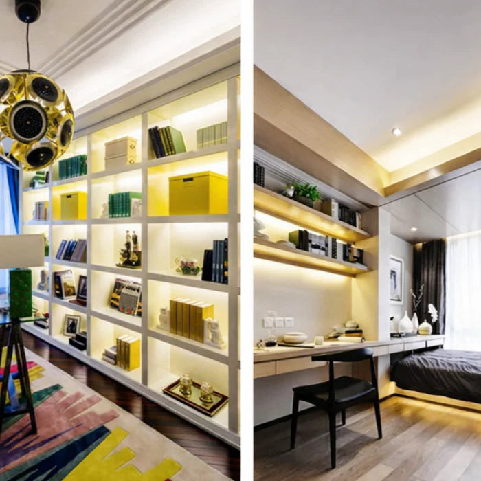 DC24V SMD2835 Single Color LED Strip Light | 5M | 60 LEDs/m | 8mm PCB | 0.2W per LED | High Brightness | IP00 / IP67 | Warm White / Natural White / Cool White / Blue | for Mirror, Kitchen Cabinet, Bedroom