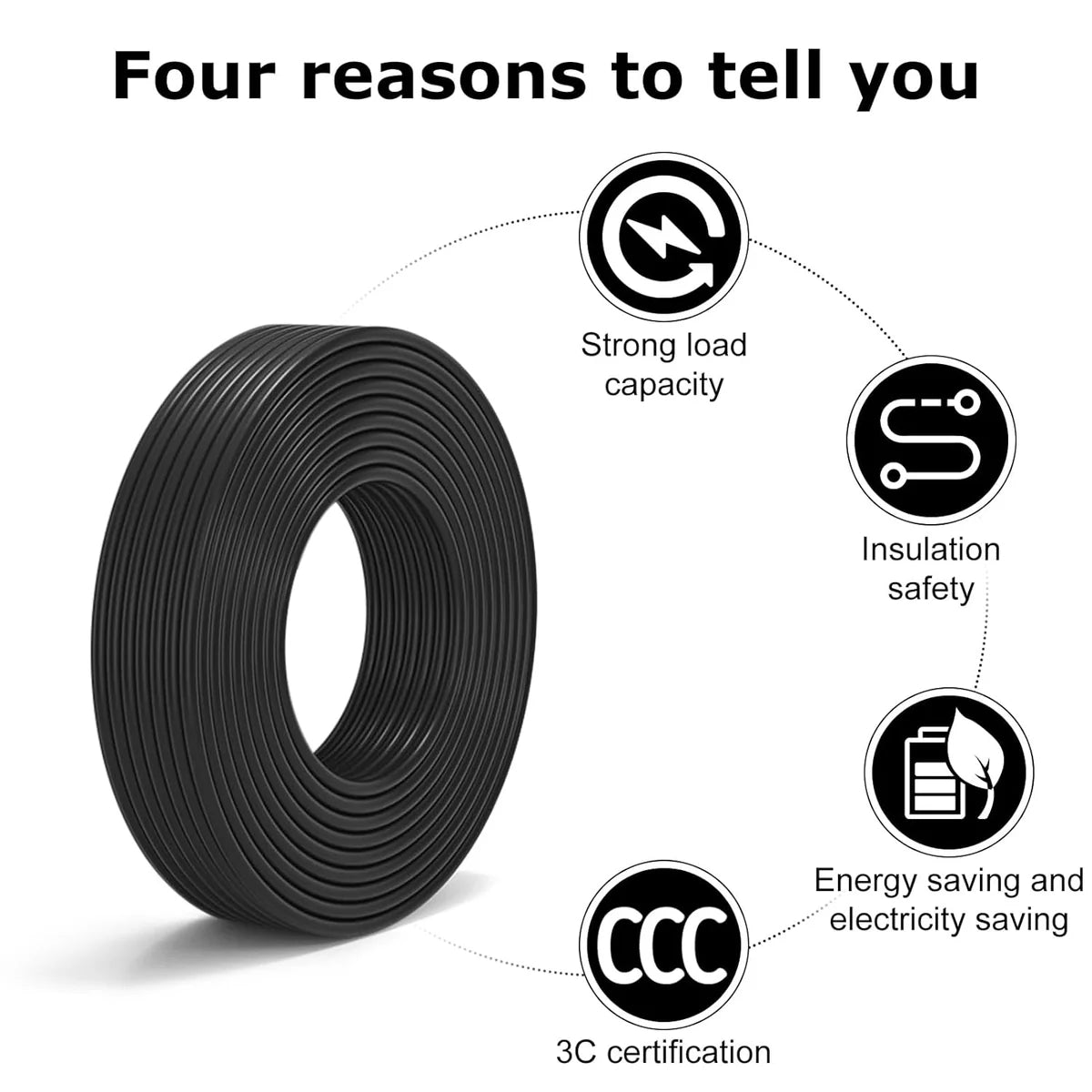 22 AWG 6/7/8 Conductor Black/White PVC Insulated Copper Cable – Multi-Core Control Cable Flexible Wire for LED & Electrical Systems – 10m (33ft)