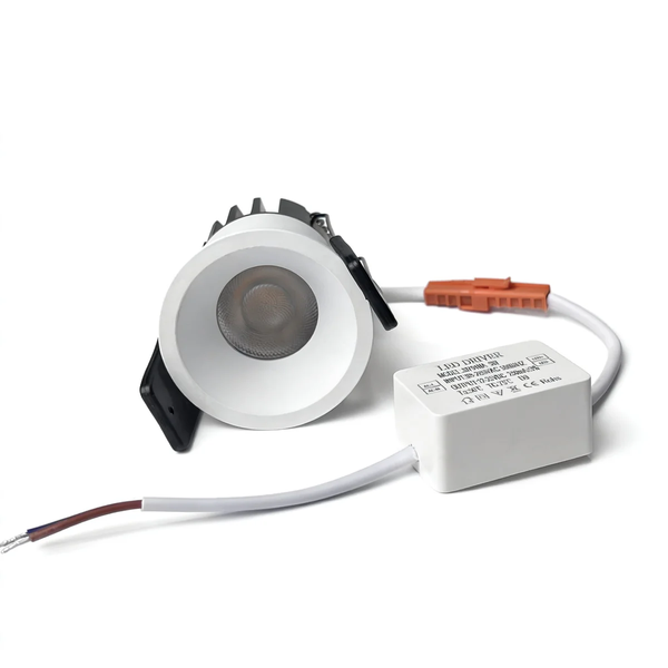 FX Waterproof Downlight – FX-5 Series Deep Anti-Glare Mini LED Downlight | 3W / 5W | Ø1.38" Cutout | 24° Beam | AC100–240V | CRI 95+ Full Spectrum | Precision Accent Lighting | White Housing | 4 / 10 Pack | Non-Dimmable