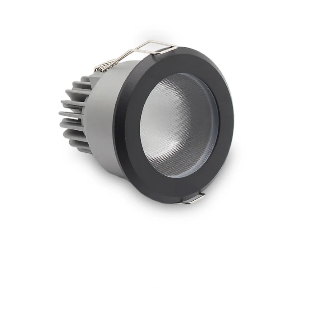 FX Waterproof Downlight – FX-1 Series IP65 LED Recessed Light | 7W / 12W / 15W | CRI 80+ | AC100–240V | Vapor-Proof Ceiling Fixture for Bathroom, Sauna & Outdoor Use | Black Trim | 1 / 4 / 10 Pack | Non-Dimmable