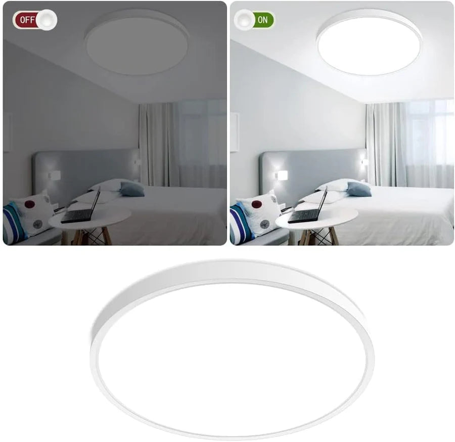 12 Inch Round 24W White LED Ceiling Light, 3000K / 4500K / 5000K / 6500K Flush Mount Ceiling Light Local Stock (US/UK/DE)