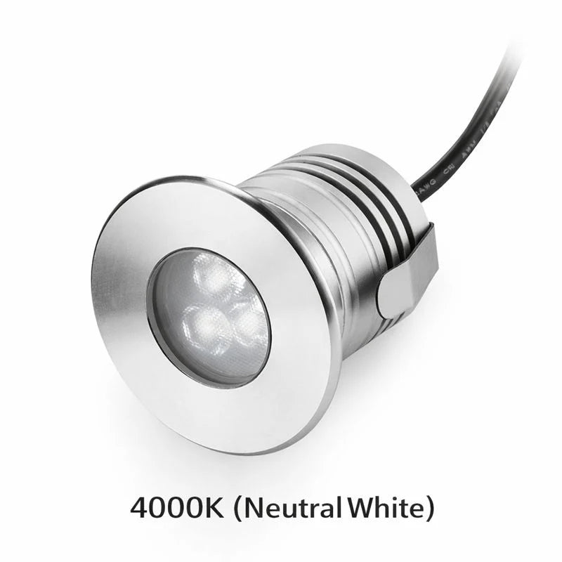 3W 3-LED Underwater Pool Lights – DC 12V / 24V Low Voltage | 3W | Stainless Steel & Aluminum Submersible Lights | IP68 Waterproof | Red / Green / Blue / 3000K / 4000K / 6000K for Pool, Fountain & Pond Lighting |  8 / 10-Pack