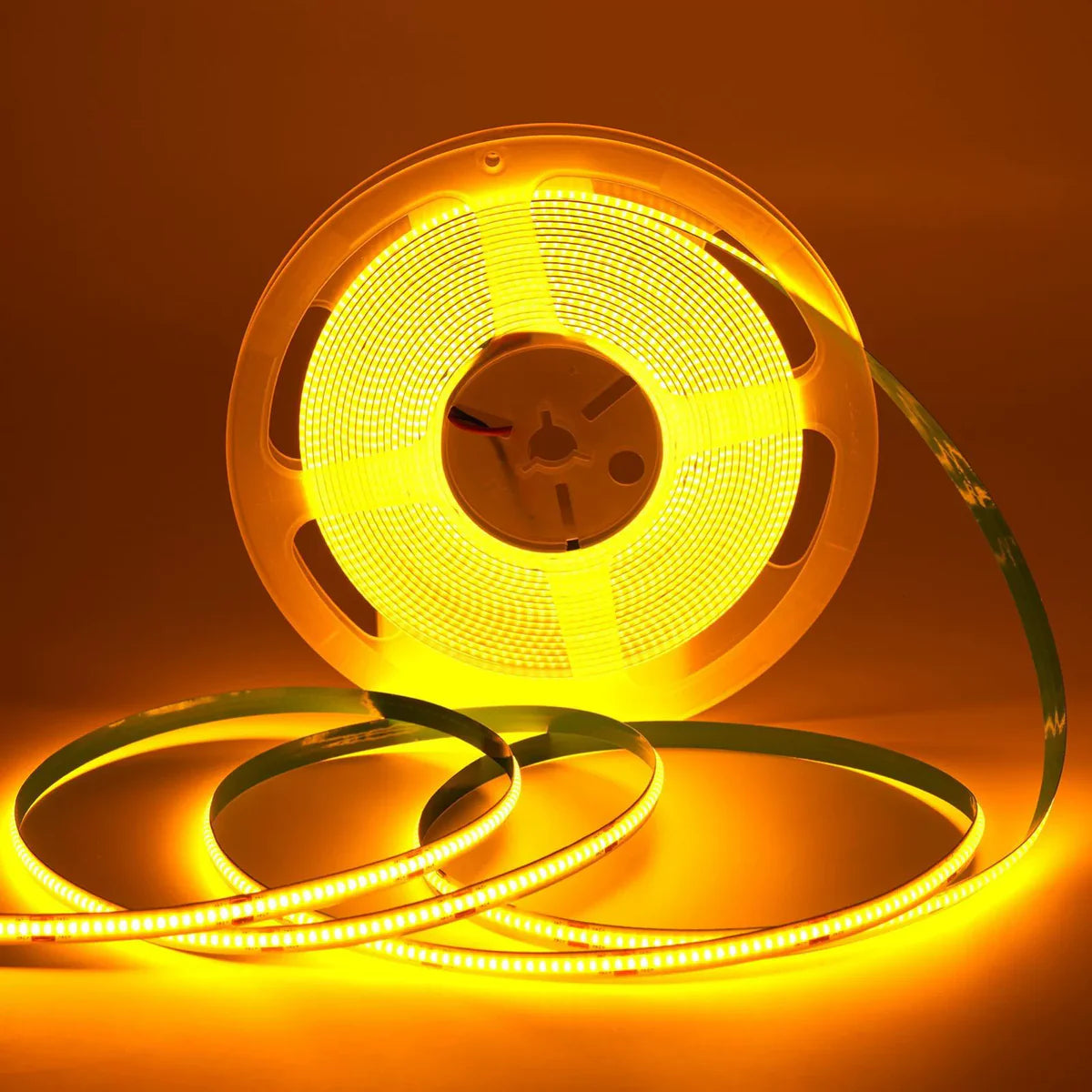 COB LED Strip Light 12V/24V 384LEDs/M, 5mm Flexible Dot-Free LED Tape, CRI90+ Non-Waterproof, 3000K / 4000K / 6500K / Red / Blue / Green / Pink / Yellow for Cabinet Kitchen Lighting, 5M/10M Pack