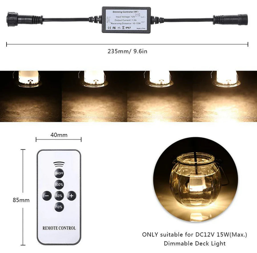 10/16-Pack Recessed LED Deck Lights – 0.6W Each | Warm White / Natural White | AC100–265V Input with Power Adapter | US / EU / UK / AU Plug Options | IP67 Waterproof Inground Step Lights Kit for Deck, Garden, Yard, Stairs & Pathway Lighting