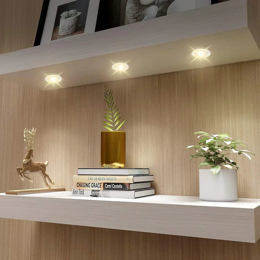 10-Pack Recessed LED Deck Lights – 0.6W Each | Warm White / Natural White | AC100–265V Input with Power Adapter | US / EU / UK / AU Plug Options | IP67 Waterproof Inground Step Lights Kit for Deck, Garden, Yard, Stairs & Pathway Lighting