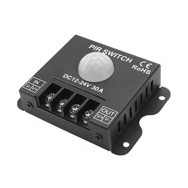 LightingWill LED Strip Motion Sensor Switch DC12V 24V 30A PIR Motion Detector Controller for LED Strips