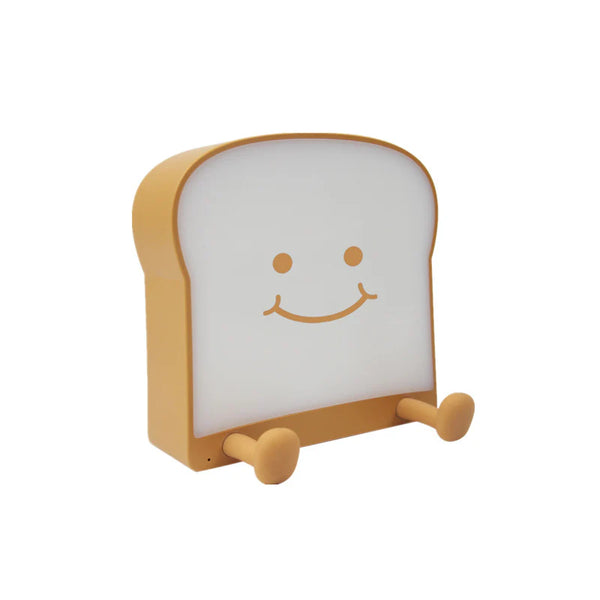 LightingWill Toast Bread LED Night Light Rechargeable Bedside Nursery Lamp with Phone Stand Cute Sleep Light for Kids Bedroom Decor