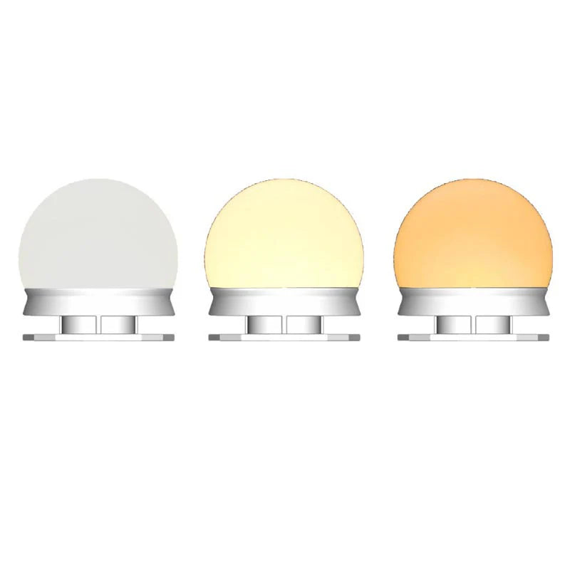 Hollywood Style LED Vanity Mirror Lights Kit with 10 1.77'' Light Bulbs, 3 Colors Adjustable, Ideal for Makeup Vanity Table in Dressing Room