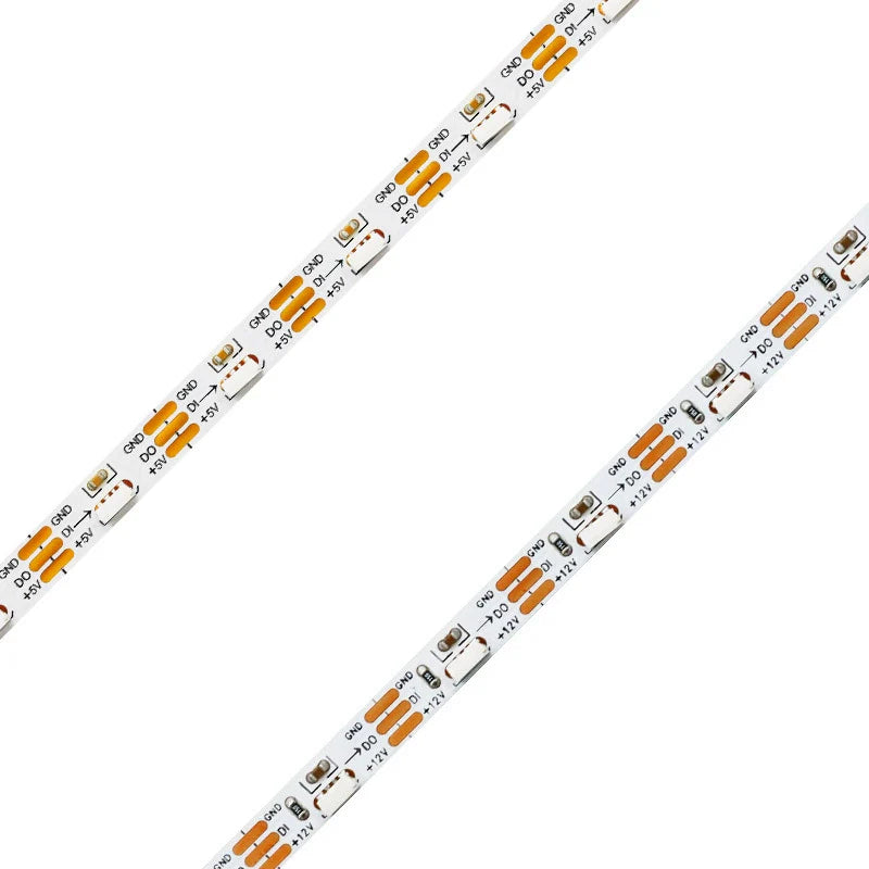 LightingWill Side Emitting SMD4020 RGB LED Strip Light - DC12V | 60 LEDs/M | 5mm PCB | Non-Waterproof | 5/50M | for Mirror, Kitchen Cabinet, Bedroom