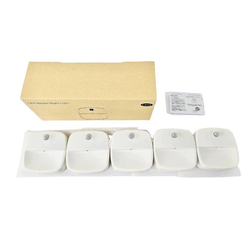 LightingWill LED Motion Sensor Light Battery Operated Dual White 3000K 6500K Switchable Cordless Stick On Night Light for Closet Kitchen Bathroom Hallway Cabinet 2 3 4 5 6 Pack