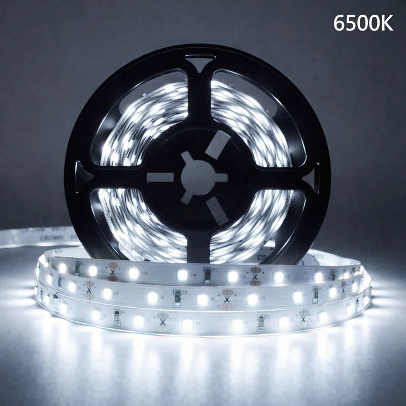 LightingWill DC12V SMD5050 Full Spectrum LED Strip Light 60LEDs/m 300 LEDs 12W/m, CRI 97+ High Bright LED Tape 2700K–6500K, 10mm PCB IP00/IP67 for Mirror, Cabinet, Bedroom Lighting, 5/50M