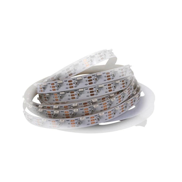 LightingWill WS2812 Side Emitting RGBIC LED Strip Light DC5V 12V 5mm PCB SMD4020 Individually Addressable 60 LEDs/m Non Waterproof Flowing LED Strip for Party Decoration DIY Lighting 5M 50M