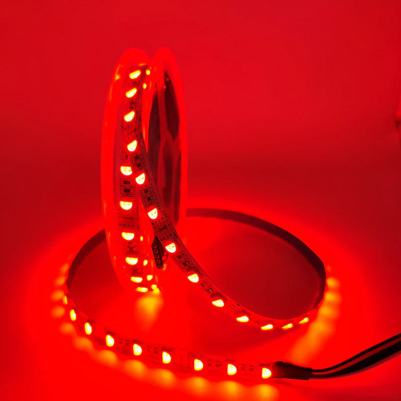 LightingWill DC12V RGBW/RGBWW LED Strip Light, 12mm PCB 4-in-1 SMD5050 60 LEDs/m, Non-Waterproof Flexible LED Tape Light for Mirror Kitchen Cabinet Bedroom, 5m 50m