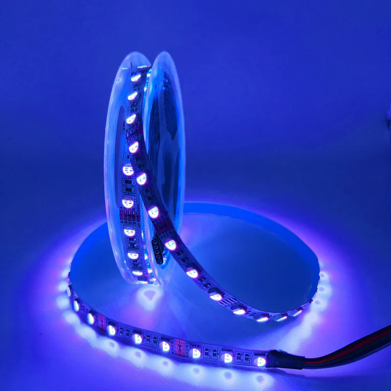 LightingWill DC24V RGBW/RGBWW LED Strip Light, 12mm PCB 4-in-1 SMD5050 60 LEDs/m, Non-Waterproof Flexible LED Tape Light for Mirror Kitchen Cabinet Bedroom, 5m 50m