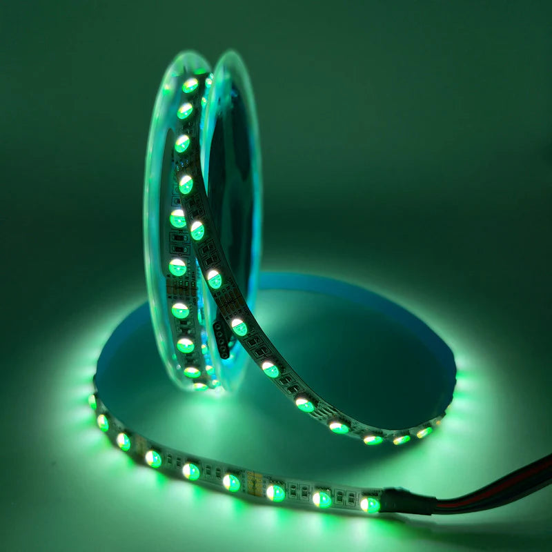 LightingWill DC12V RGBW/RGBWW LED Strip Light, 12mm PCB 4-in-1 SMD5050 60 LEDs/m, Non-Waterproof Flexible LED Tape Light for Mirror Kitchen Cabinet Bedroom, 5m 50m