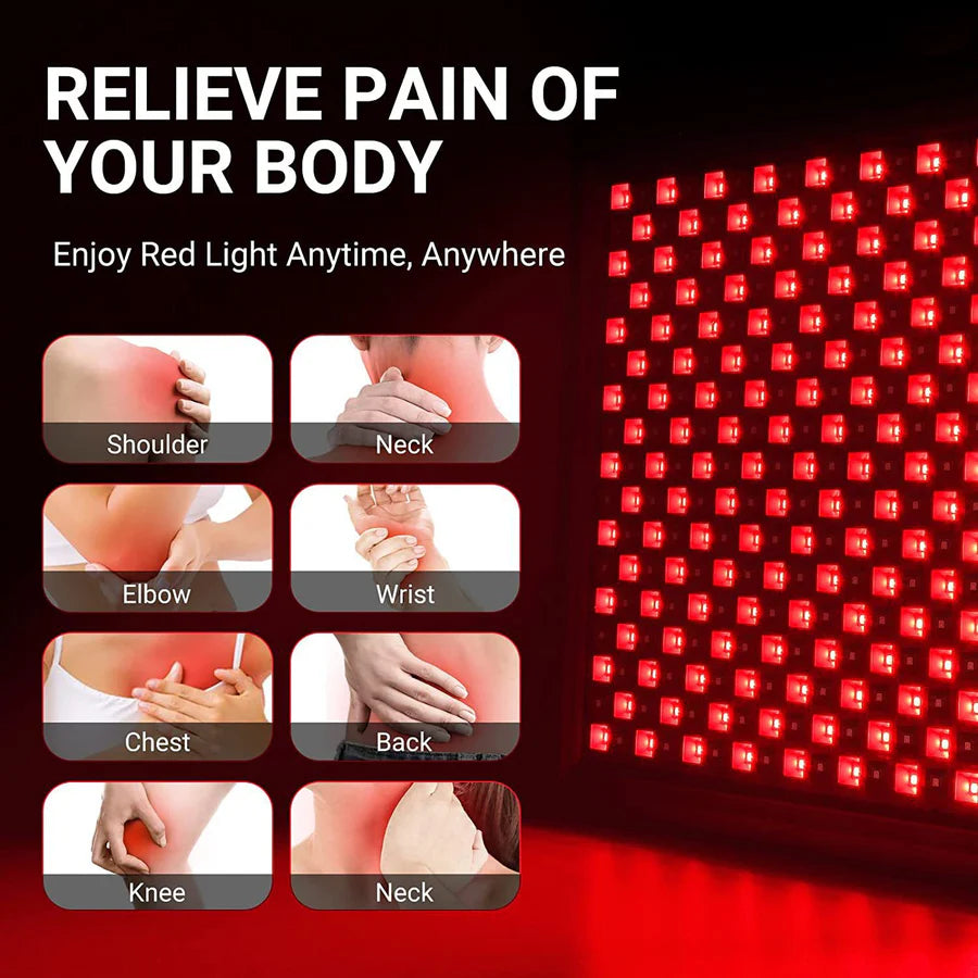 50W Infrared Therapy Lamp – Red Light 655–665nm & IR 850–860nm | Dimmable Timer | AC100–240V | Aluminum Alloy + PC Cover | Blue / Desktop Stand | for Skin Care & Muscle Relief | Controller & Goggles Included | US / EU / UK / AU Plug