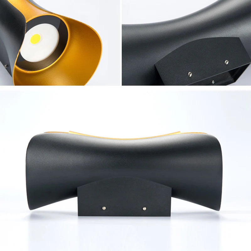 LightingWill LED Wall Light 6W 10W 20W 30W Outdoor Waterproof Wall Sconce 3000K 6500K Black White Gold Up Down Wall Light IP65 Aluminum Porch Garden Balcony Indoor 2 Pack