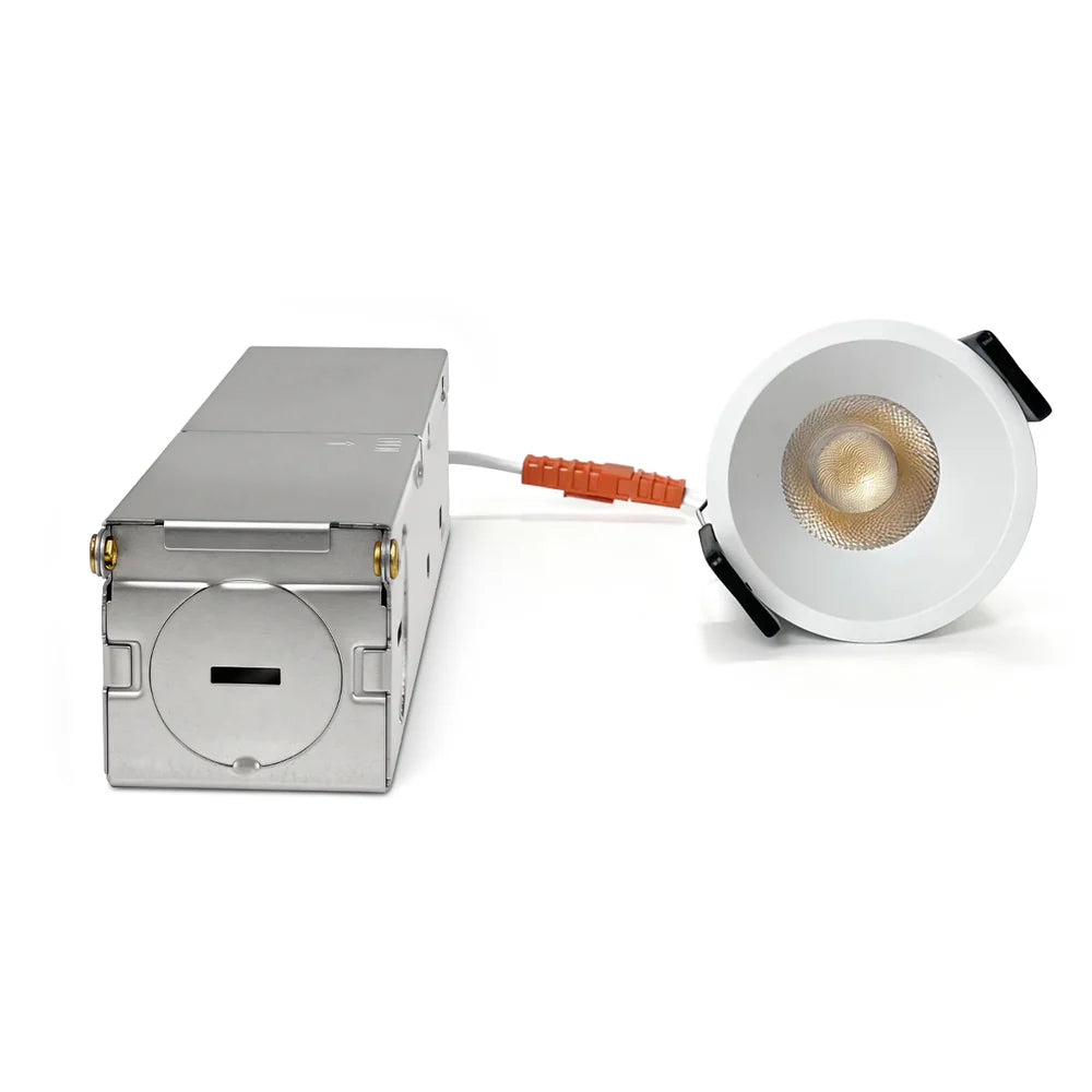 CDG-US Angled Reflector 12W (3″) Deep Anti-Glare Full Spectrum LED Downlight | 90–140V | 4/12 Pack | 5CCT Adjustable | 24° Beam | White Housing | CRI>97 | Architectural Recessed Lighting