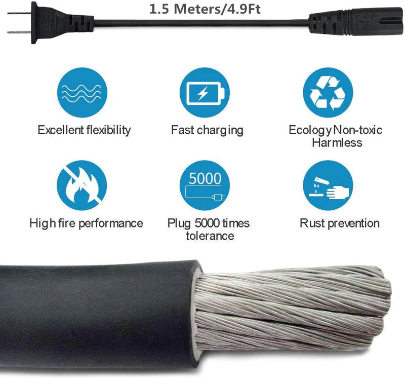 Desktop Power Supply Adapter DC 6V 30W–60W, AC 100–240V Input Switching Transformer with US Plug for Electronics, Router, Toys, DIY Projects