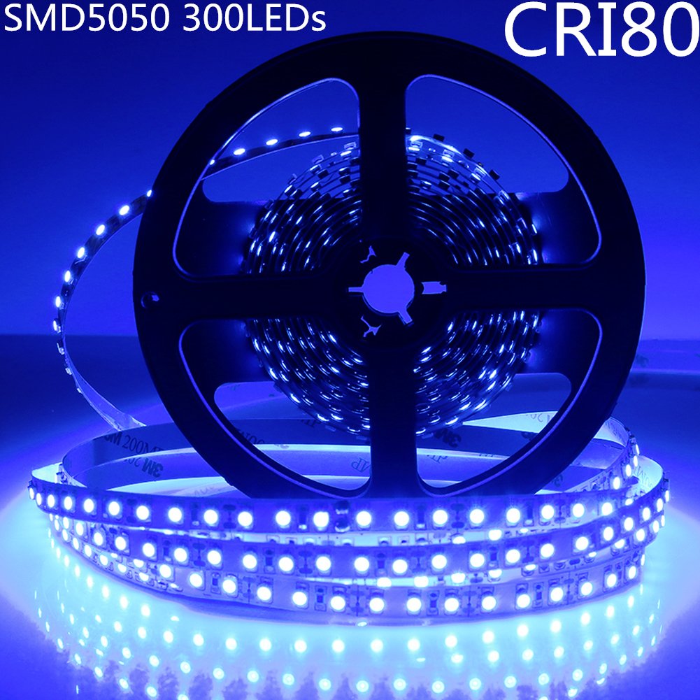 DC 12 V Rot/Blau/Grün/Gelb Dimmbare SMD5050-300 Flexible LED-Streifen 60 LEDs pro Meter 10 mm Breite 900 lm pro Meter