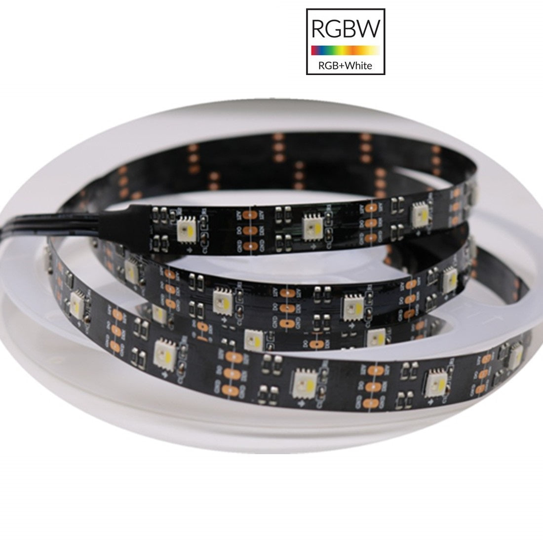 DC12V SK6812 Einzeln adressierbares LED-Streifenlicht 5050 RGBW 16,4 Fuß (500 cm) 30 LED/Meter LED-Pixel-Flexibles Band Schwarze Leiterplatte