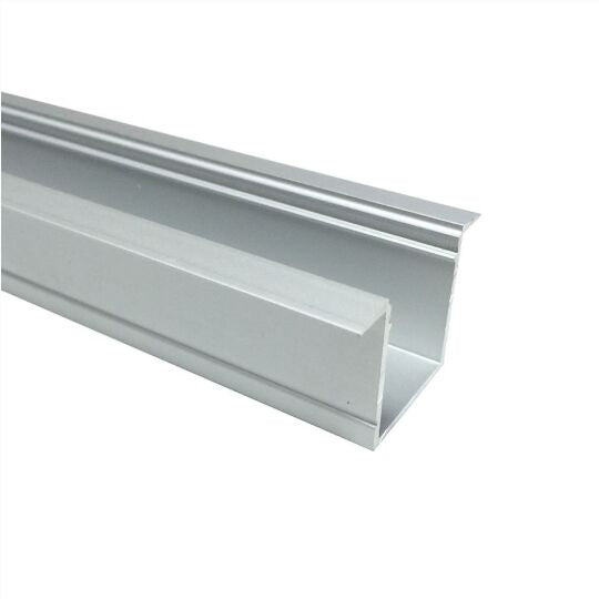 Silber U05 36 x 24 mm U-Form Innenbreite 20 mm LED-Aluminium-Kanalsystem mit Abdeckung, Endkappen und Befestigungsklammern Aluminiumprofil für LED-Lichtstreifen ohne Punktinstallationen