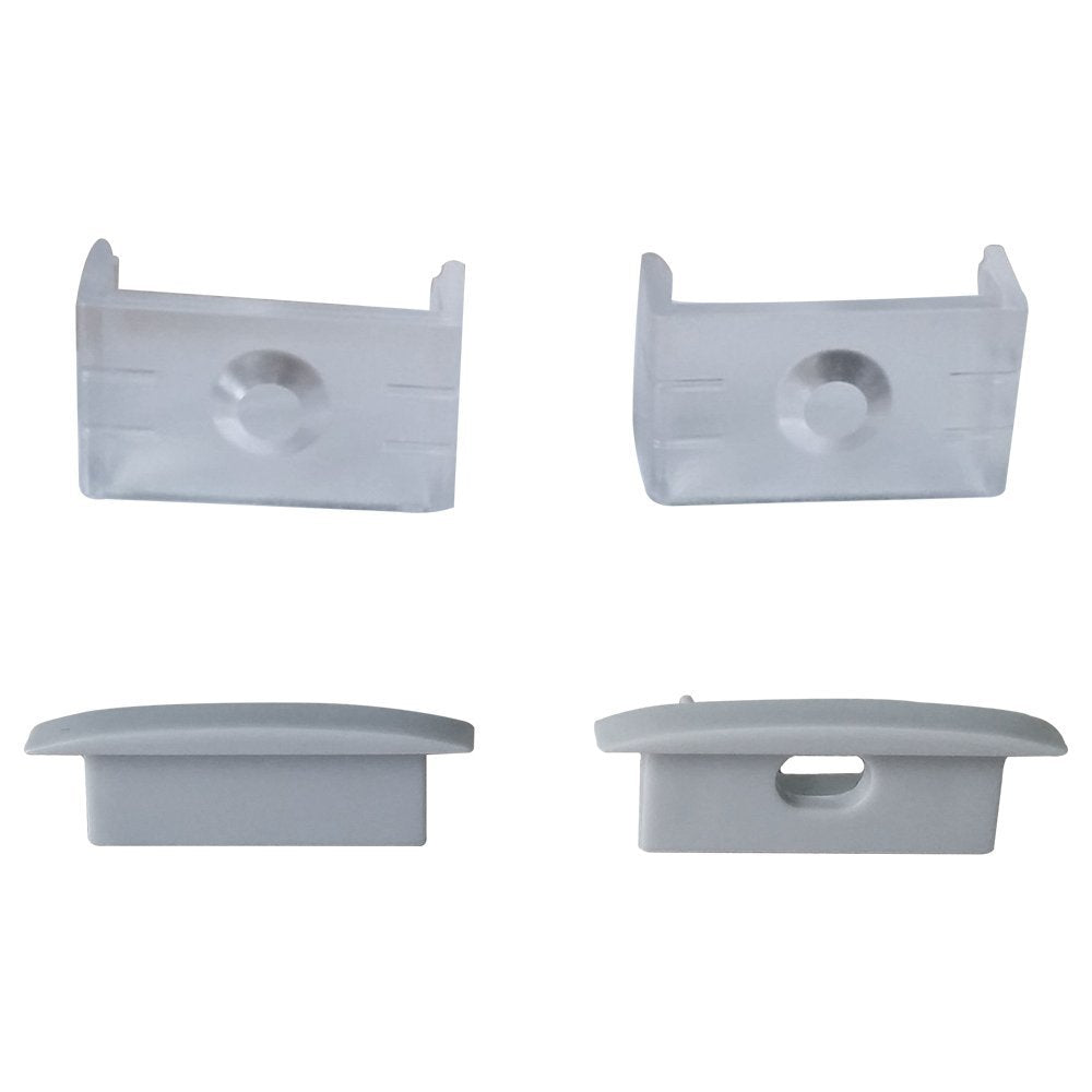 Silber U03 10 x 30 mm U-Form Innenbreite 20 mm LED-Aluminium-Kanalsystem mit Abdeckung, Endkappen und Befestigungsklammern Aluminiumprofil für LED-Lichtstreifeninstallationen